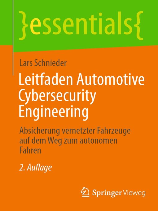 Title details for Leitfaden Automotive Cybersecurity Engineering by Lars Schnieder - Available